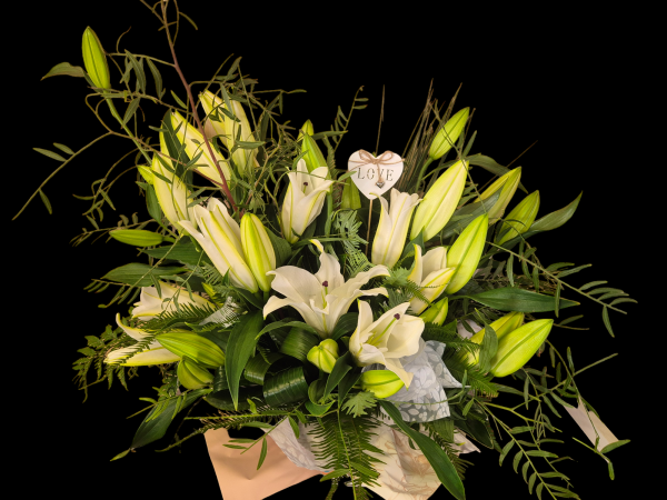 White Premium Oriental Lilly BOX